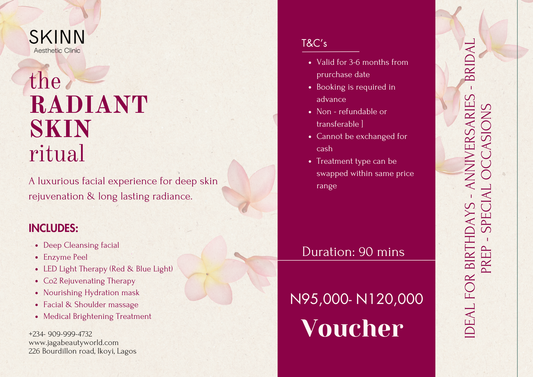 The RADIANT SKIN ritual Gift Voucher