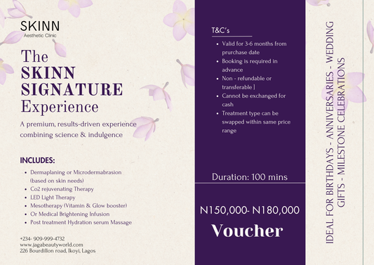 The SKINN SIGNATURE Experience Gift Voucher